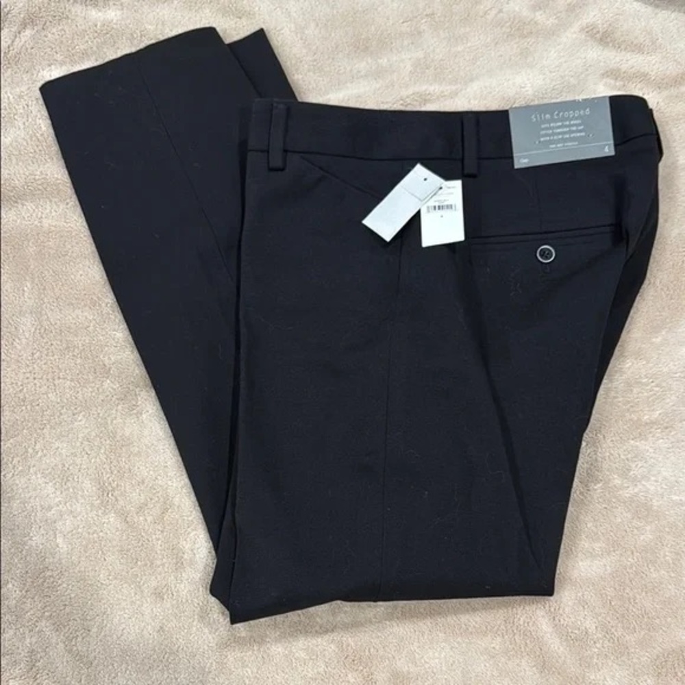 NWT GAP Women's Navy slim Cropped Pants size 16 L - Picture 3 of 8